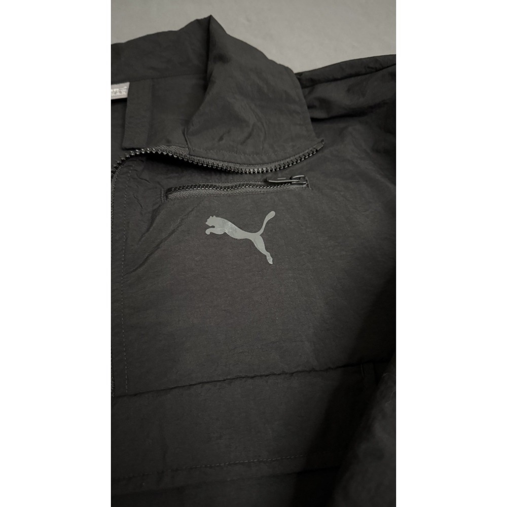 Puma Half Zip Pullover Windbreaker Jacket Women's Size Small Black Lightweight - Picture 9 of 14